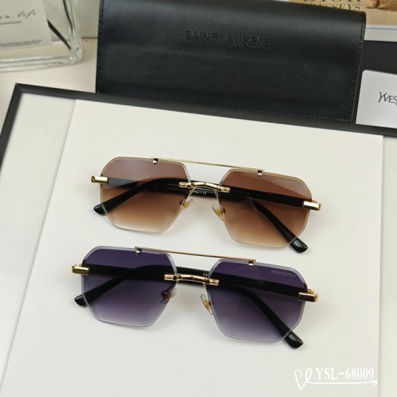 Saint Laurent Gold-Tone Navigator Sunglasses